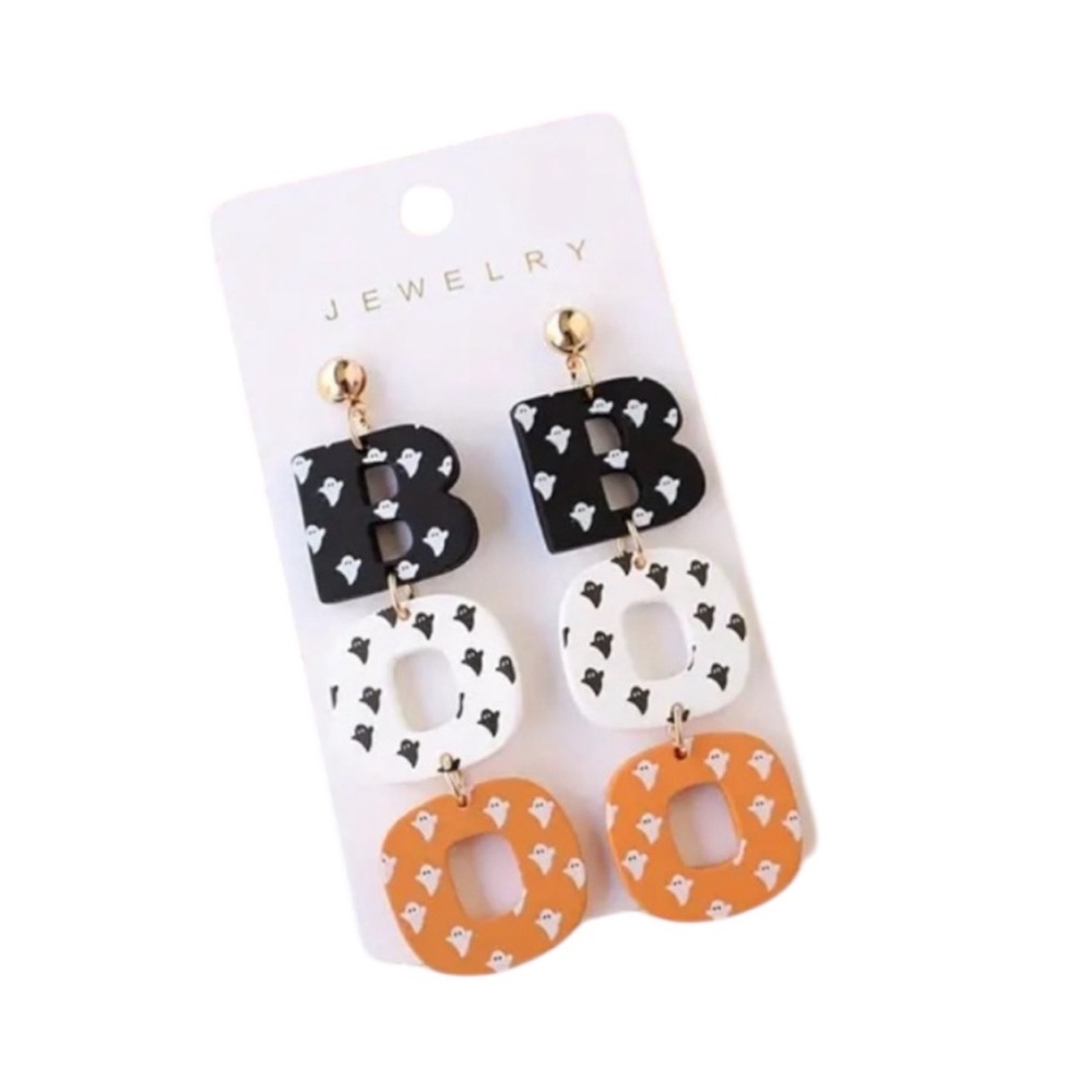 Halloween Boo Dangle Earrings